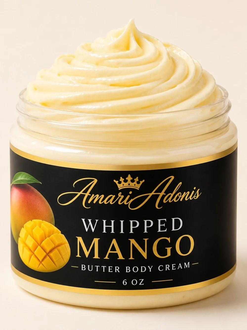 AmariAdonis Whipped Mango Butter Body Cream - Cream 6 Oz